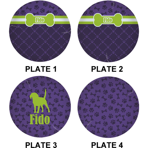 Pawprints & Bones Set of Lunch / Dinner Plates (Approval)