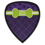 Pawprints & Bones Iron on Shield Patch A w/ Name or Text