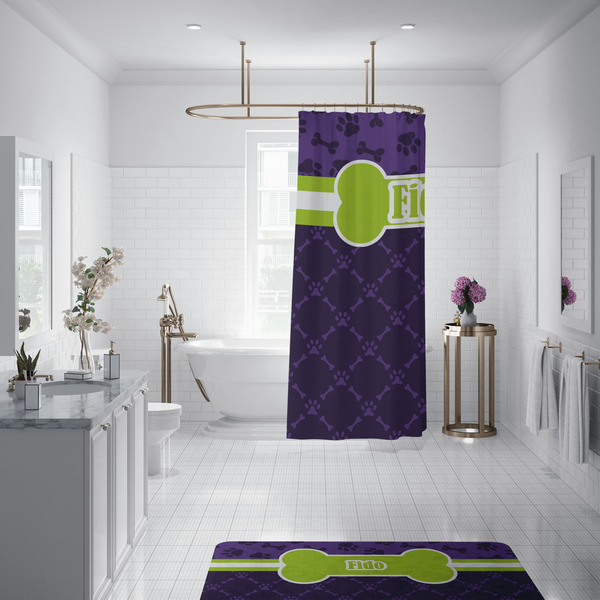 Pawprints & Bones Shower Curtain - 70"x83"