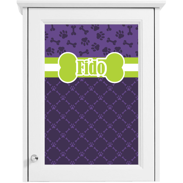 Pawprints & Bones Single White Cabinet Decal