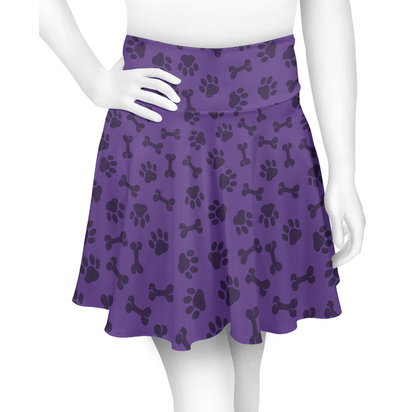 Custom Pawprints & Bones Skater Skirt - 2X Large