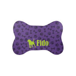 Pawprints & Bones Bone Shaped Dog Food Mat (Small) (Personalized)