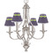 Pawprints & Bones Small Chandelier Shade - LIFESTYLE (on chandelier)
