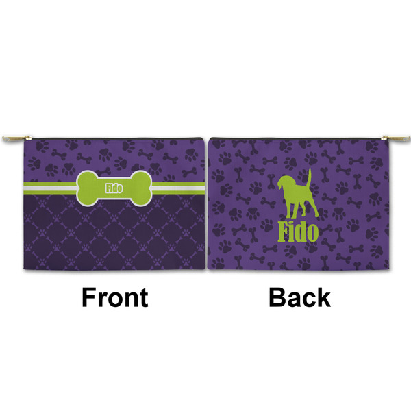 Pawprints & Bones Small Zipper Pouch Approval (Front and Back)