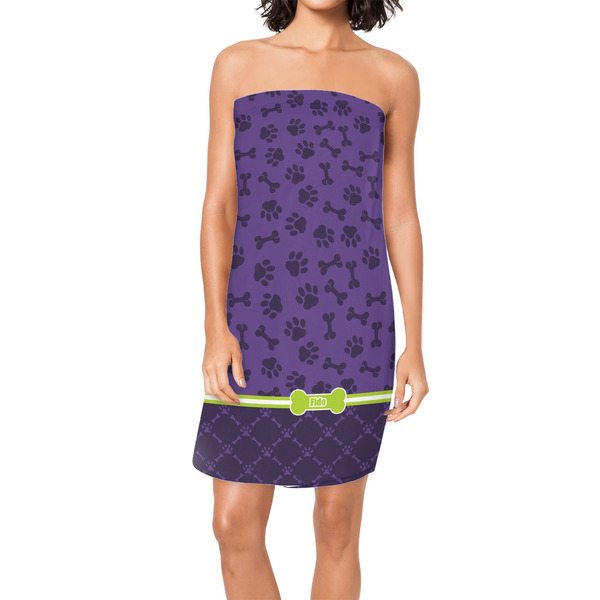 Custom Pawprints & Bones Spa / Bath Wrap (Personalized)