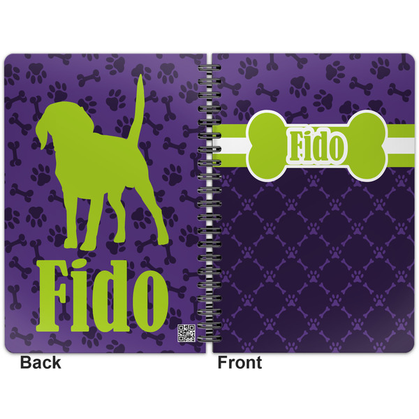 Pawprints & Bones Spiral Journal 7 x 10 - Apvl