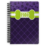 Pawprints & Bones Spiral Notebook - 7x10 w/ Name or Text
