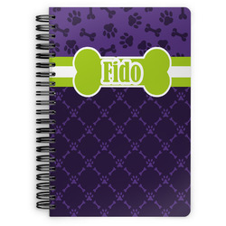 Pawprints & Bones Spiral Notebook (Personalized)