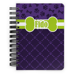 Pawprints & Bones Spiral Notebook - 5x7 w/ Name or Text