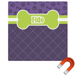 Pawprints & Bones Square Car Magnet - 10" (Personalized)