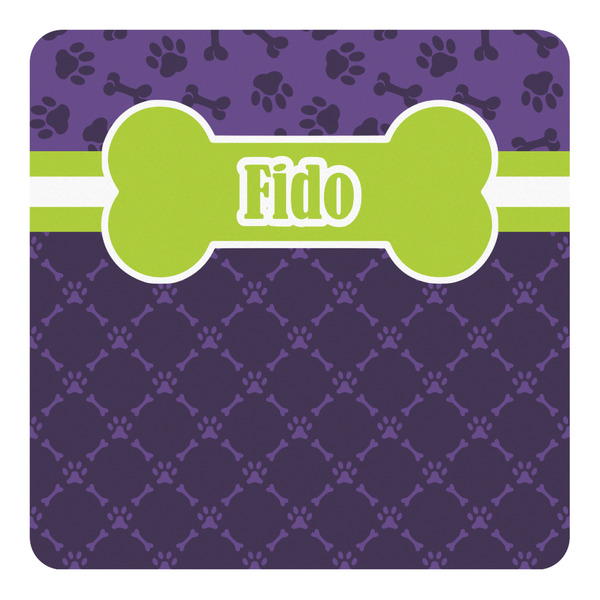 Custom Pawprints & Bones Square Decal - Medium (Personalized)