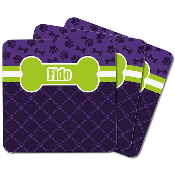 Pawprints & Bones Square Fridge Magnet - MAIN