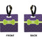 Pawprints & Bones Square Luggage Tag (Front + Back)
