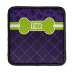 Pawprints & Bones Iron On Square Patch w/ Name or Text