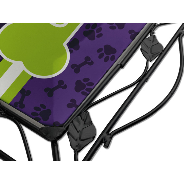 Pawprints & Bones Square Trivet - Detail