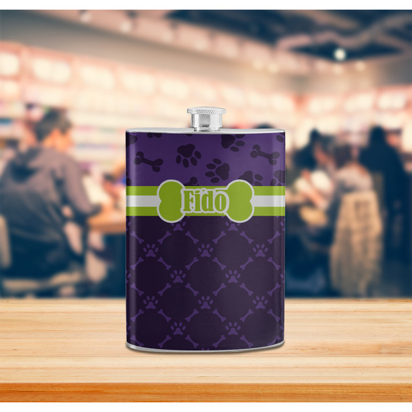 Pawprints & Bones Stainless Steel Flask - LIFESTYLE 2
