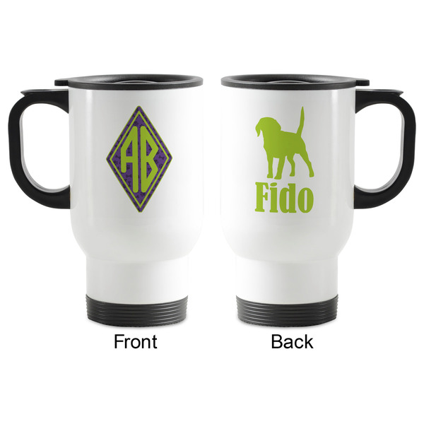 Pawprints & Bones Stainless Steel Travel Mug with Handle - Apvl