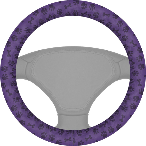 Custom Pawprints & Bones Steering Wheel Cover