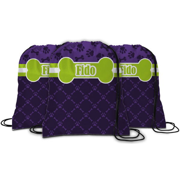 Pawprints & Bones String Backpack - MAIN