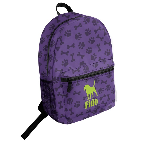 Custom Pawprints & Bones Student Backpack (Personalized)