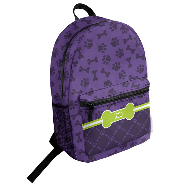 Custom Pawprints & Bones Student Backpack (Personalized)