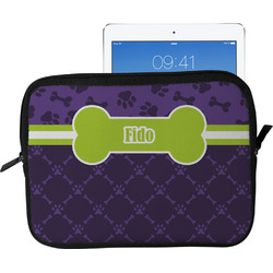 Pawprints & Bones Tablet Case / Sleeve - Large (Personalized)