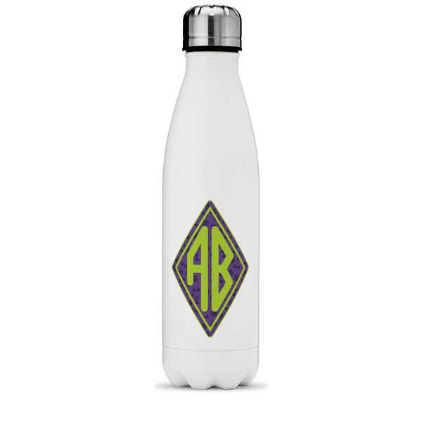 Custom Pawprints & Bones Water Bottle - 17 oz. - Stainless Steel - Full Color Printing (Personalized)