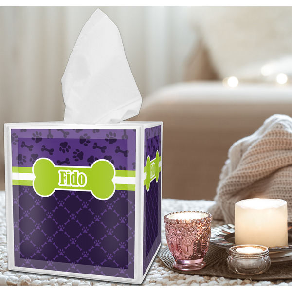 Pawprints & Bones Tissue Box - LIFESTYLE