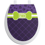 Pawprints & Bones Toilet Seat Decal (Personalized)
