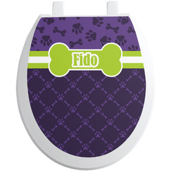 Pawprints & Bones Toilet Seat Decal (Personalized)