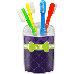 Pawprints & Bones Toothbrush Holder (Personalized)