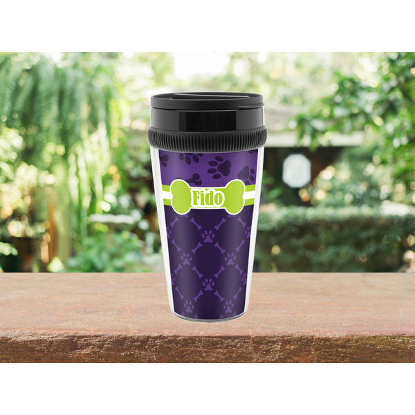 Pawprints & Bones Travel Mug Lifestyle (Personalized)