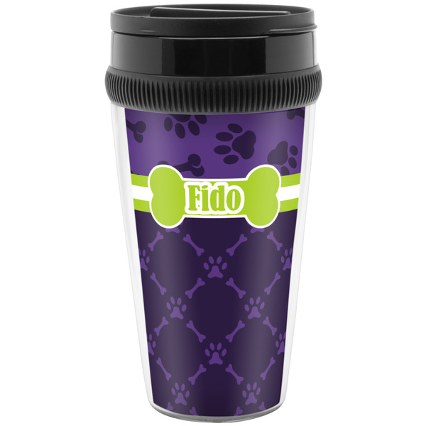 Custom Pawprints & Bones Acrylic Travel Mug without Handle (Personalized)