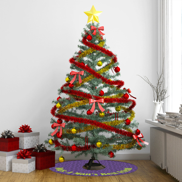 Pawprints & Bones Tree Skirt - In context