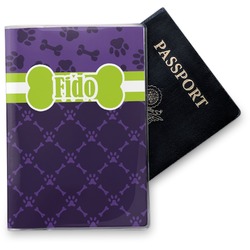 Pawprints & Bones Vinyl Passport Holder (Personalized)