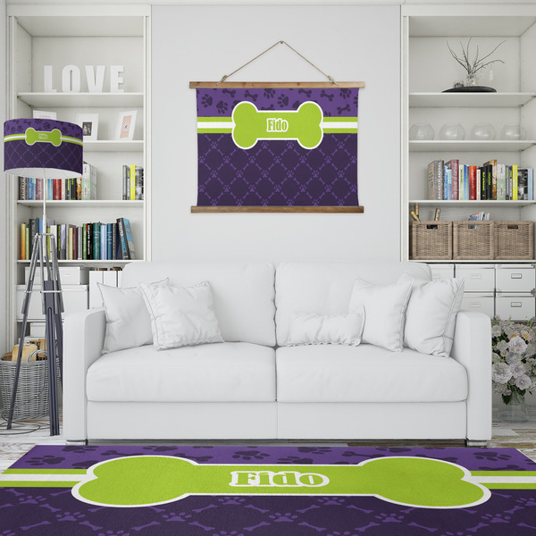 Pawprints & Bones Wall Hanging Tapestry - IN CONTEXT