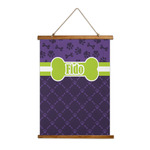 Pawprints & Bones Wall Hanging Tapestry - Tall (Personalized)
