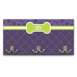 Pawprints & Bones Wall Mounted Coat Rack (Personalized)