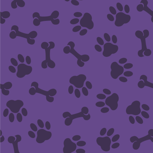 Custom Pawprints & Bones Wallpaper & Surface Covering (Water Activated 24"x 24" Sample)