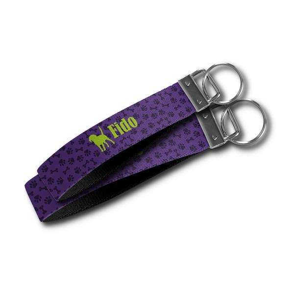 Pawprints & Bones Webbing Keychain FOBs - Size Comparison