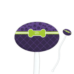 Pawprints & Bones Oval Plastic Stir Sticks (Personalized)