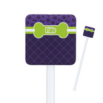 Pawprints & Bones Square Plastic Stir Sticks (Personalized)