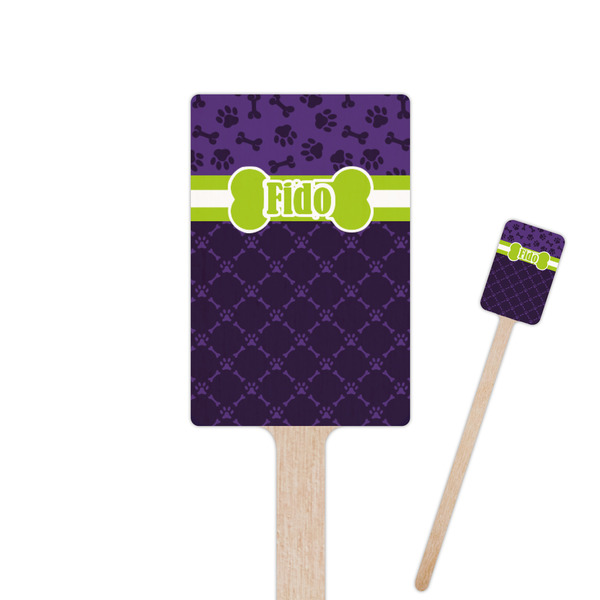 Custom Pawprints & Bones Rectangle Wooden Stir Sticks (Personalized)