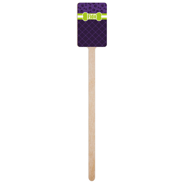 Pawprints & Bones Wooden 6.25" Stir Stick - Rectangular - Single Stick