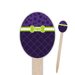 Pawprints & Bones Oval Wooden Food Picks - Double Sided (Personalized)