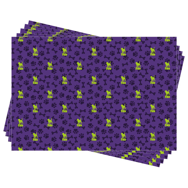 Pawprints & Bones Wrapping Paper - Front & Back - Sheets Approval