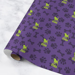 Pawprints & Bones Wrapping Paper Roll - Medium - Matte (Personalized)