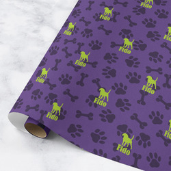 Pawprints & Bones Wrapping Paper Roll - Medium - Matte (Personalized)