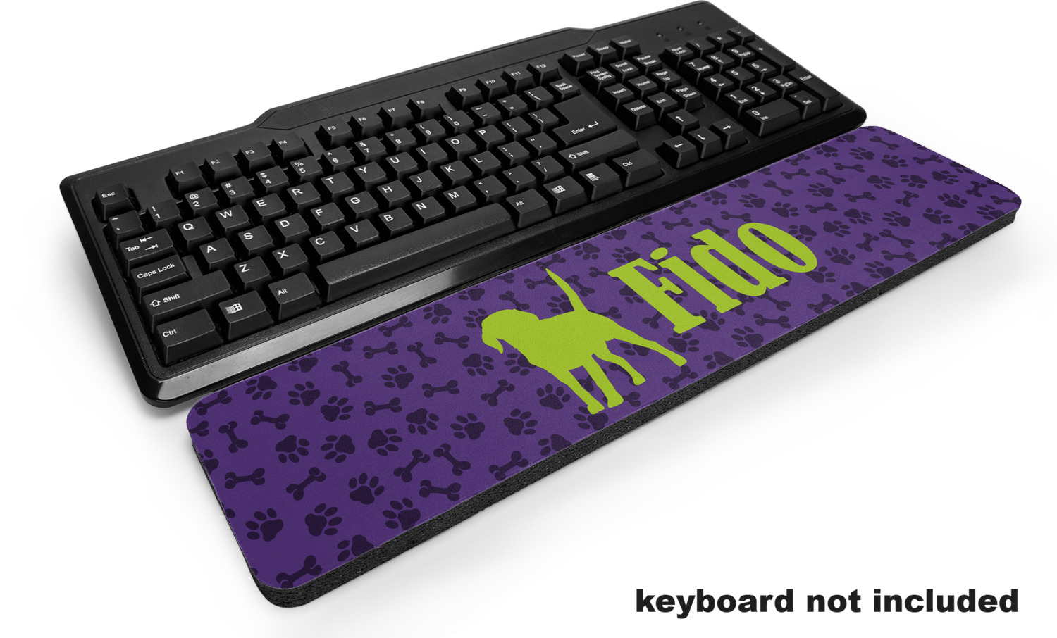Custom Pawprints & Bones Keyboard Wrist Rest (Personalized