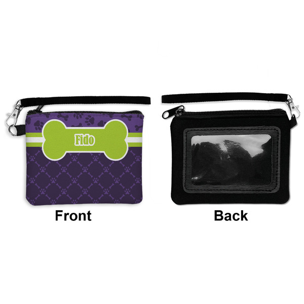 Pawprints & Bones Wristlet ID Cases - Front & Back